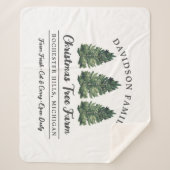 Couverture Sherpa Fête de Noël de famille personnalisée (Devant)