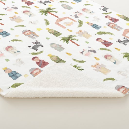 Couverture Sherpa Fête de Noël de la Nativité (3/4)