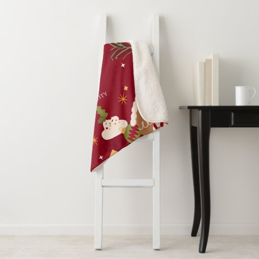 Couverture Sherpa Fête de Noël Sherpa Blanket (En situation)