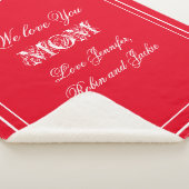 Couverture Sherpa Fête des mères Noms Customisés Gorgeous Chic Red (3/4)