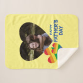 Couverture Sherpa Fête des pères des Rainbow Hearts LGBT (Devant (Horizontal))