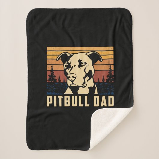 Couverture Sherpa Fête des Pères Pitbull Papa (Devant)
