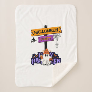 Couverture Sherpa Fête d'Halloween