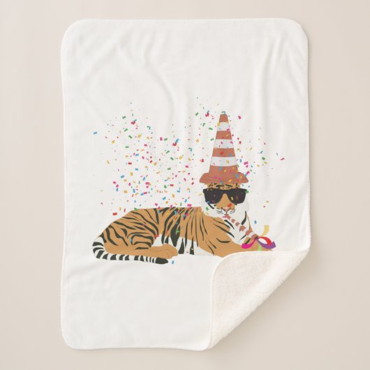 Couverture Sherpa Fête du tigre - Animaux ayant une fête (Devant)