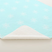 Couverture Sherpa Fête motif de Noël bleu glacé (3/4)