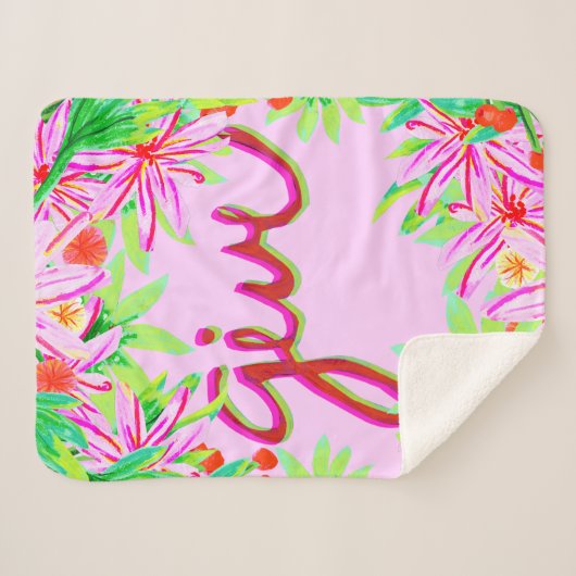 Couverture Sherpa Feuillage de Noël - Donner (Devant (Horizontal))