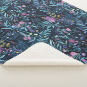 Couverture Sherpa Feuillage de panthère noir (3/4)