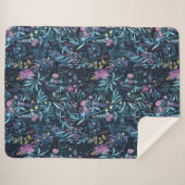Couverture Sherpa Feuillage de panthère noir (Devant (Horizontal))