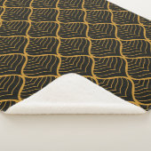 Couverture Sherpa Feuille classique Art Déco Motif sans couture. Géo (3/4)