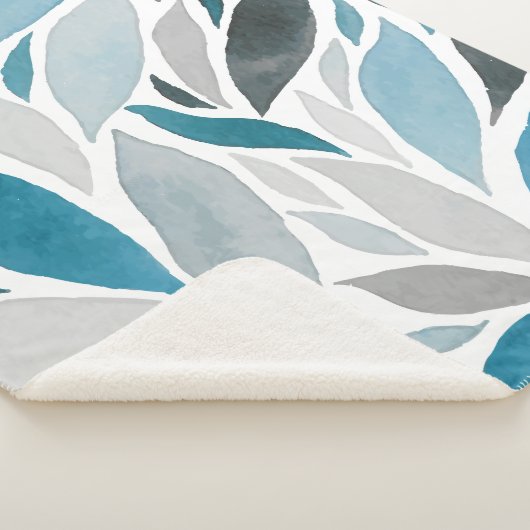 Couverture Sherpa feuille d'arbre (3/4)