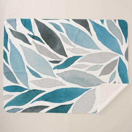 Couverture Sherpa feuille d'arbre (Devant (Horizontal))