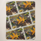 Couverture Sherpa Feuille d'automne au soleil (Devant)