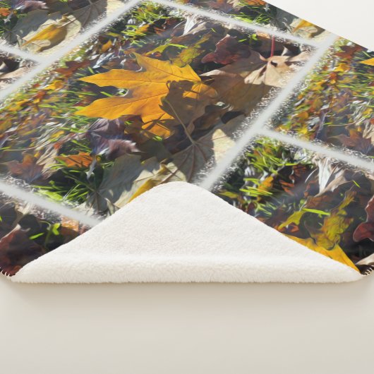 Couverture Sherpa Feuille d'automne au soleil (3/4)