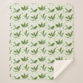 Couverture Sherpa Feuille de banane avec triangles (Devant)