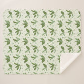 Couverture Sherpa Feuille de banane avec triangles (Devant (Horizontal))
