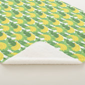 Couverture Sherpa Feuille de banane et motif de fruit (3/4)