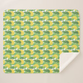 Couverture Sherpa Feuille de banane et motif de fruit (Devant (Horizontal))