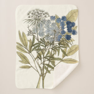 Couverture Sherpa Feuille de dentelle - fleurs et verdure