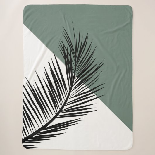 Couverture Sherpa Feuille de palme (Devant)
