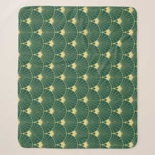Couverture Sherpa Feuille de palme : motif art déco.