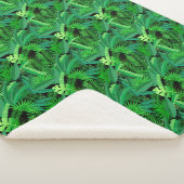 Couverture Sherpa Feuille de palmiers tropicaux (3/4)