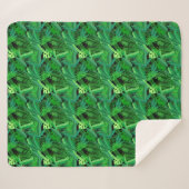 Couverture Sherpa Feuille de palmiers tropicaux (Devant (Horizontal))