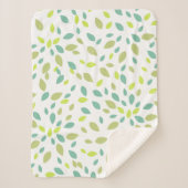 Couverture Sherpa Feuille (vert) (Devant)