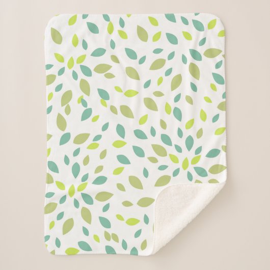 Couverture Sherpa Feuille (vert) (Devant)