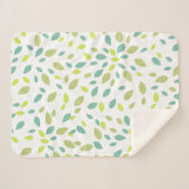 Couverture Sherpa Feuille (vert) (Devant (Horizontal))