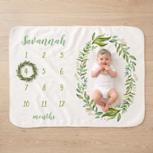Feuilles Boho Bébé Personnalisé Photo Jalons