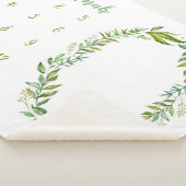 Couverture Sherpa Feuilles Boho personnalisé Baby Milestone Photo (3/4)