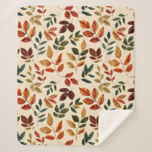 Feuilles brodés d'automne - Motif transparent