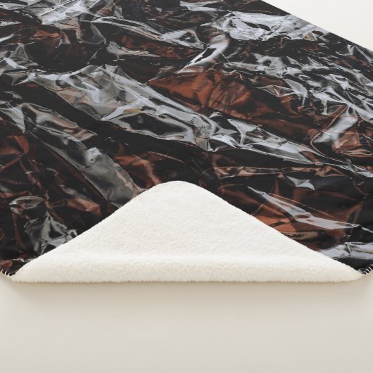 Couverture Sherpa feuilles Brown et blancs séchés (3/4)