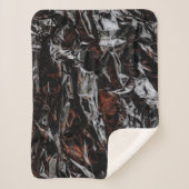 Couverture Sherpa feuilles Brown et blancs séchés (Devant)