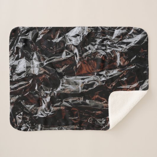 Couverture Sherpa feuilles Brown et blancs séchés (Devant (Horizontal))