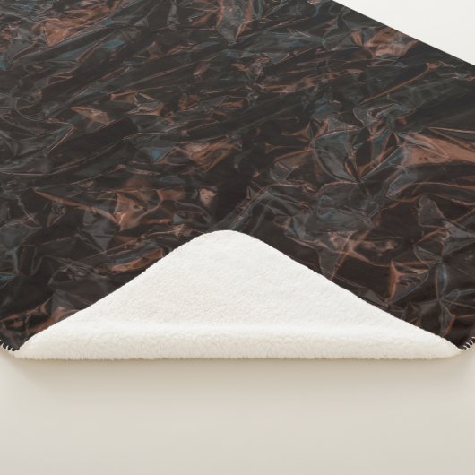 Couverture Sherpa feuilles Brown séchés au sol (3/4)