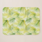 Couverture Sherpa Feuilles d'aquarelle tropicale (Devant (Horizontal))