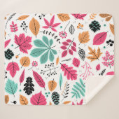Couverture Sherpa Feuilles d'automne Abstrait Motif sans fil (Devant (Horizontal))