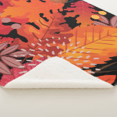 Couverture Sherpa Feuilles d'automne audacieuses Medley Sherpa Blank (3/4)