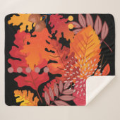 Couverture Sherpa Feuilles d'automne audacieuses Medley Sherpa Blank (Devant (Horizontal))