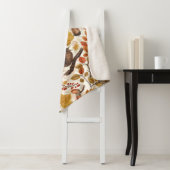 Couverture Sherpa Feuilles d'automne, baies, champignons et fleurs (En situation)