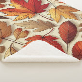 Couverture Sherpa feuilles d'automne classiques (3/4)