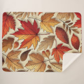 Couverture Sherpa feuilles d'automne classiques (Devant (Horizontal))