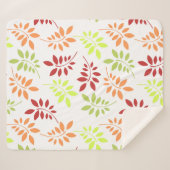 Couverture Sherpa Feuilles d'automne colorées aux tons chauds (Devant (Horizontal))