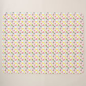 Couverture Sherpa Feuilles d'automne colorées et fleurs (Devant (Horizontal))
