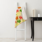 Couverture Sherpa feuilles d'automne de l'aquarelle (En situation)