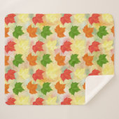 Couverture Sherpa feuilles d'automne de l'aquarelle (Devant (Horizontal))