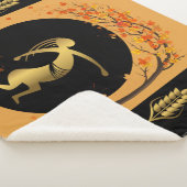 Couverture Sherpa Feuilles d'automne de l'arbre de danse Kokopelli (3/4)