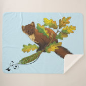 Couverture Sherpa Feuilles d'automne de Pine Marten (Devant (Horizontal))