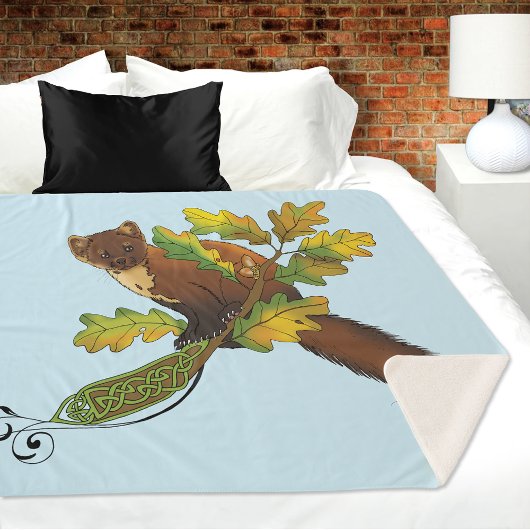 Couverture Sherpa Feuilles d'automne de Pine Marten